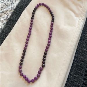 Purple ombré bead necklace